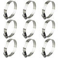 ZIPCCI Hose Clamp, 2 Inch Stainless Steel Worm Gear fuel line clamps for Water Pipe, Automotive and Mechanical Application, 40-63mm (10 Pack) - size: 40-63mm