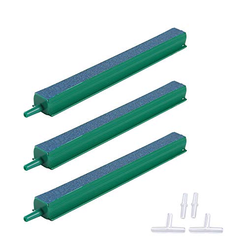 Fish Tank Air Bubble 3-Piece Air Stone Bars for Aquarium,Air Stone Bar Hydroponics with Connectors (6 inch) - size: 6 inch 3 pcs