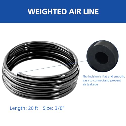 Luckerain Pond Aerator - 16000 Gallon Aerator for Outdoor Ponds, 2 Weighted Air Lines and 2 Submersible Diffusers, Black - size: 2 Diffusers / Up to 16000 Gallon