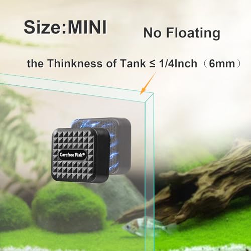 Aquarium Super Strong Mini Magnetic Cleaner for Glass Fish Tank Tiny Algae Brush Not Floating - size: Mini