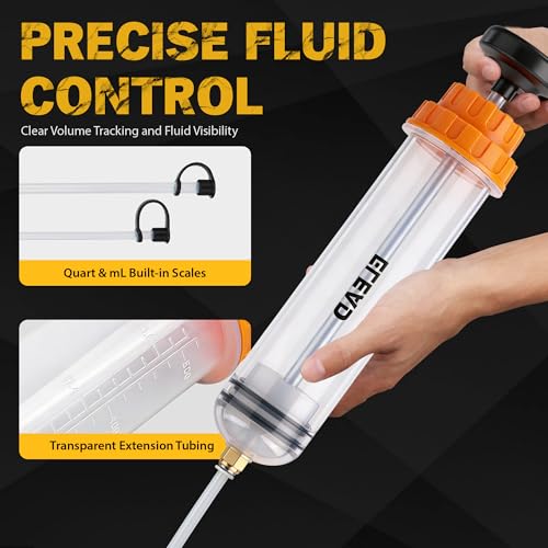 500cc Oil Fluid Extractor Pump, Multi-Purpose Oil Syringe, Fluid Syringe Extractor, Car Vacuum Fuel Transfer, Automotive Oil Syringe(17.6 Oz./0.45 Qt./500 CC) - size: 500CC