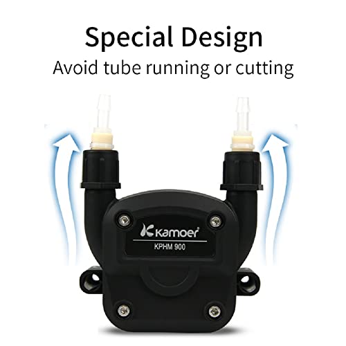 Kamoer KPHM900-HB-B24 900ml/min High Flow Peristaltic Pump 12V DC Brush Motor Liquid Dosing Pump with BPT Tube - style: KPHM100-HB Brush Motor