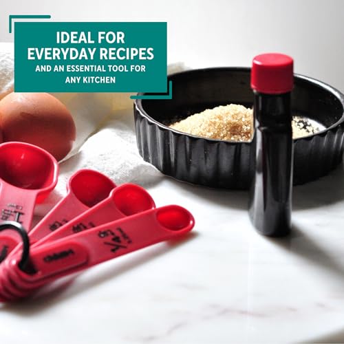 MIRRO 4pc Nested Measuring Spoons Set, Red - size: 4 Piece