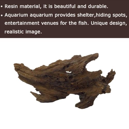 4 Pcs Aquarium Resin Driftwood Decoration Log Fish Tank Cave Hideout Wood Decor Freshwater Betta Ornament Aquarium Decorations