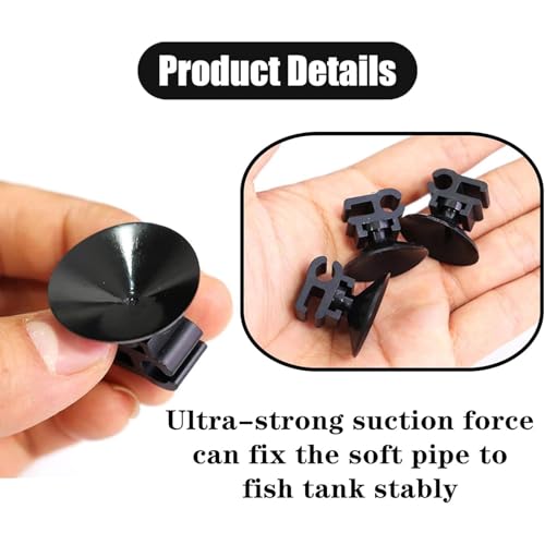 Aquarium Suction Cups for Tubing – 30 Pieces Holders, Fish Tank Cable Clips | Air Pump Power Cord Wire Tube Airline Hose LED Strip Decoration, Aquarium Accessories for Tanks and