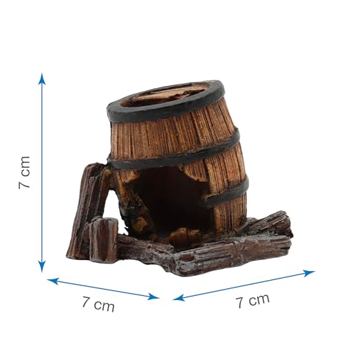 Wave Wood Barrel with Hole, Large