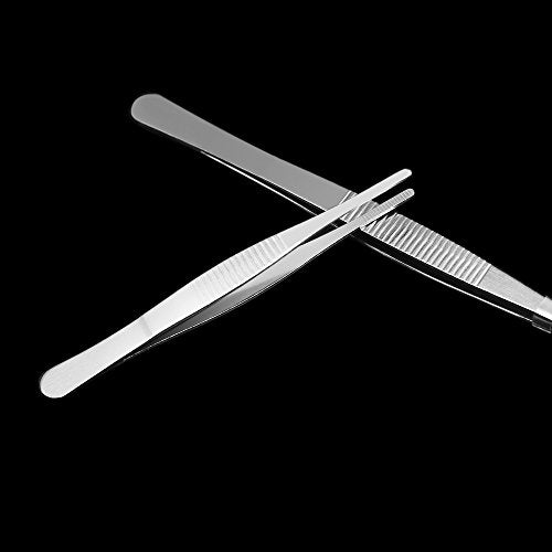 5 Pcs Stainless Steel Gardening Tweezers Seed Tweezer Large Long Tweezers Plant Tweezer Set for Plants, Gardening, Succulents, Kitchen, 4.9"/6.3"/7.9"/9.8"/11.8"