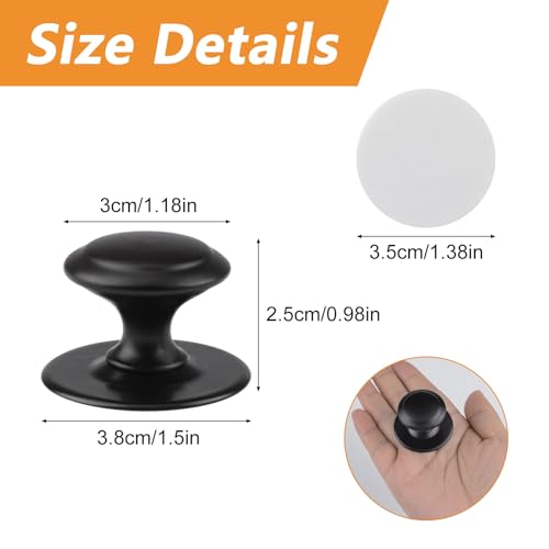 MOROBOR Stainless Steel Drawer Knobs, 24pcs Self-Stick Instant Cabinet Pulls, 1.18Inch Adhesive Sliding Door Stick On Handle with Mounting Screws for Glass Cabinet Cupboard Drawer (Matte Black) - color: Matte Black-24PCS, size: 1.18Inch