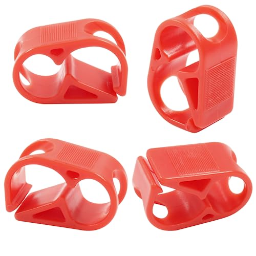 5 Pcs 1/4" - 5/16" Tube O.D. Plastic Tubing Clamps, Adjustable Tube Clamp Shut Off Hose Clamp, Laboratory Pinch Valve Flow Control Hose Clamp (Red) - color: Red, size: 1/4" - 5/16"