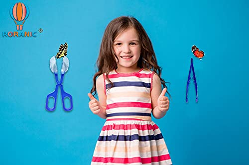 Feeding Tongs,Bug Tweezers for Kids Adults, Reptile Feeding Tweezers Long Handle Feeder Tools for Fish Aquariums Reptiles Snakes Lizard Gecko Spider and Bird (Blue)
