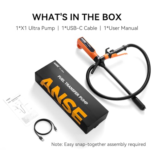 ANSE Rechargeable Fuel Transfer Pump with 6000mAh Li-ion Battery (2.7GPM Model X1 Ultra)