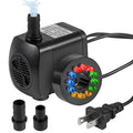 Submersible Water Fountain Pump 15W with LED Lights Aquarium Fish Tank Water Pump 260GPH for Aquarium Pond Statuary Gardens Water Feature Outdoor Fountain - color: 15w