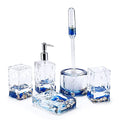 LOCCO DECOR 5 Piece Acrylic Liquid 3D Floating Motion Bathroom Vanity Accessory Set Shell - size: 5-piece, style: Shell