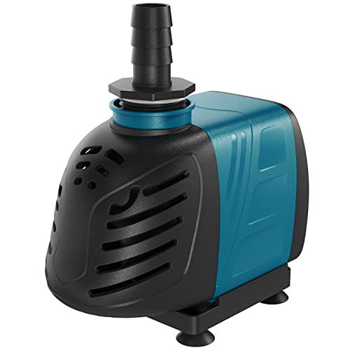 Uniclife Aquarium 550 GPH Submersible and Inline Water Pump 45W 6.5ft High Lift AC 120 V Quiet Compact Return Pump with 6 ft. Power Cord for Fish Tanks Pond Waterfalls Fountains Sumps and Gardens - size: 550GPH