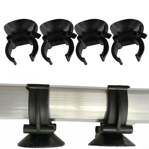 4/8 Pcs Aquarium Heater Suction Cups Clips 35mm Replacement Fish Tank Thermostat Holders Heaters for Bars Black Resin Clamps Fit 2.5cm Tubes(4pcs) - size: 4pcs