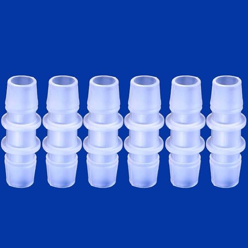 Plastic 1/4” hose ID Barb pipe connectors Joint Splicer Mender Adapter Union Boat Water Air Aquarium O2 Fuel (pack of 6) - size: 1/4 Inch, style: 6