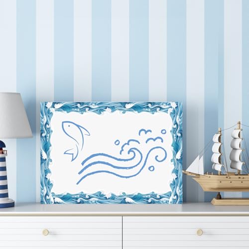 50ft Ocean Waves Bulletin Board Border, Blue Under The Sea Scalloped Trim Borders for Back to School Summer Classroom Office Wall Chalkboard Door Decorations - color: White