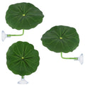 Xindojuz 3 Pack Betta Fish Toys, Plastic Betta Bed Leaf Hammock for Fish Tank Decorations, Safe Soft Aquarium Decor Plants with Suction Cups for Shrimp, Small-Fish (2.56 Inches)