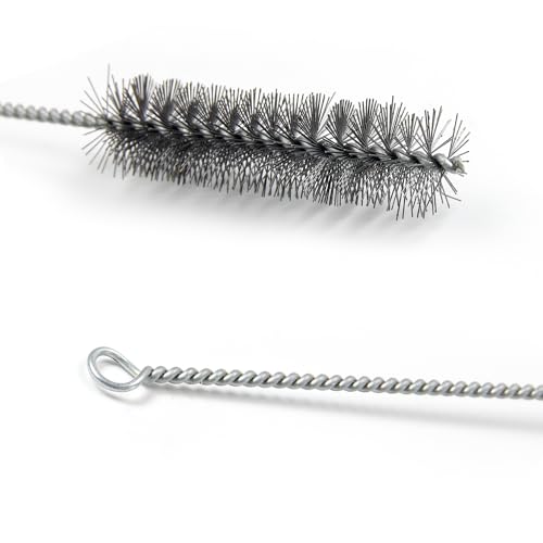 Utoolmart Wire Tube Brushes, Stainless Steel Bottle Bristle Cleaning Spiral Power Pipe Brush, 1.0-inch Diameter 12-inch Long-Handle Cleaner for Auto Parts, Bottles, Tubes, Keyboards,Glass 5pcs - color: 5pcs, size: 2.5cm