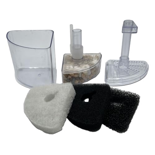 Corner Filter Air Driven Bio Sponge Ceramic for Fry Shrimp Nano Fish Tank Aquarium Up to 20 Gallon Each (2-Pack) - size: 2-Pack
