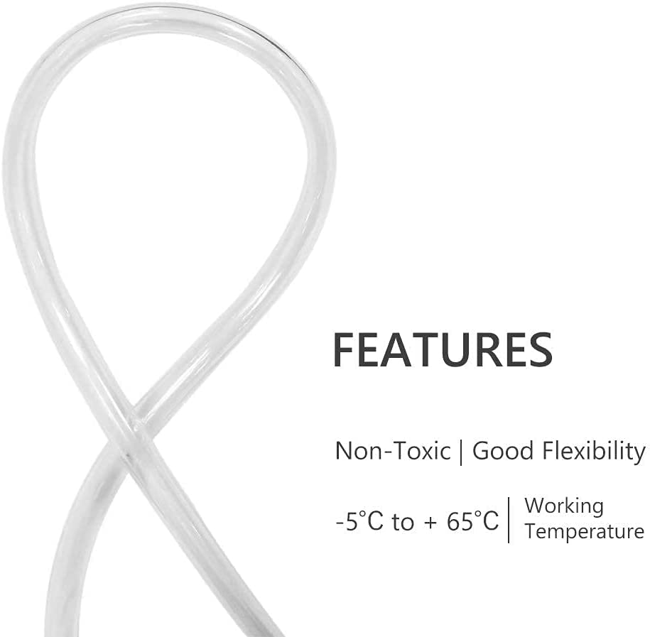 Eastrans 25ft x1/8" ID Clear Vinyl Tubing, Flexible Hybrid PVC Tubing Hose, Lightweight Plastic Tube UV Chemical Resistant Vinyl Hose, BPA Free and Non Toxic - size: ID 1/8 INCH, style: 25 Feet