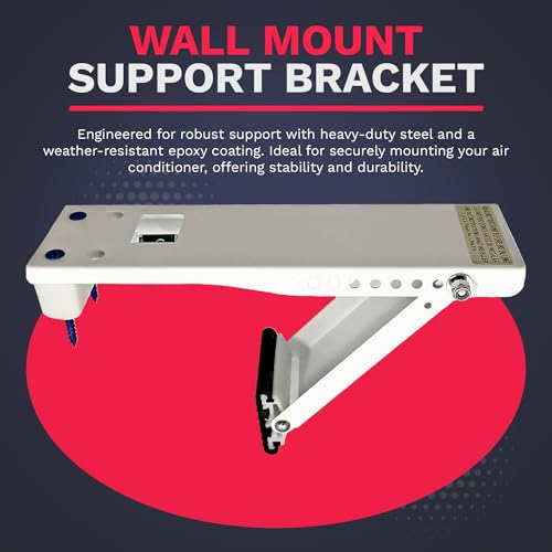 DuctlessAire DA-160 Wall Mount Support Bracket - Heavy Duty Air Conditioner Support Brackets - Air Conditioner Window Unit, Mini Split, HVAC Brackets - Outdoor Wall Mounted Window AC Bracket (160 lbs) - size: 160 lbs