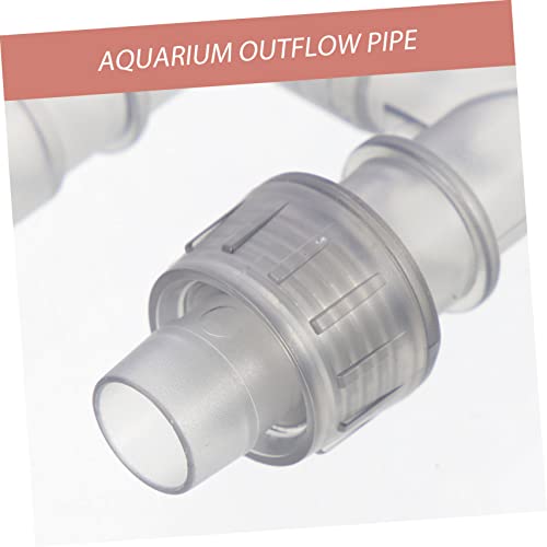 1Set Replacement Water Tube for Aquarium Plastic Inflow Outflow Tubing Accessory for Fish Tanks Lightweight and Compact Design for Easy Use and Storage