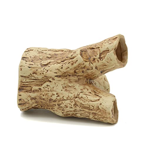 ALEGI Aquarium Cave Tree Stump Hole for Betta Fish, Shrimp, Cichlid Rock Cave Stone Betta Fish Hideout Cave Decorations (Styles 3)