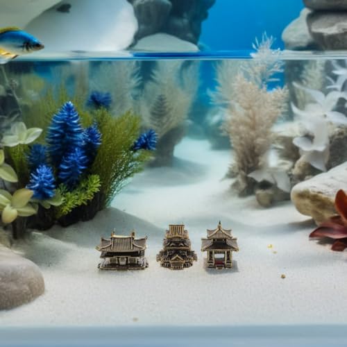 iplusmile 3Pcs Tiny Brass Pagoda Model Zen Garden Decor Miniature Asian Ornament for Aquarium Terrarium Indoor Outdoor Decoration
