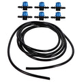 BESPORTBLE Adjustable Aquarium Micro Water Control Hose Set Soft Silicone Tubing with Connectors for Fish Tanks Includes Black Hose Caps Safe for
