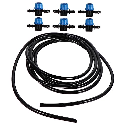 BESPORTBLE Adjustable Aquarium Micro Water Control Hose Set Soft Silicone Tubing with Connectors for Fish Tanks Includes Black Hose Caps Safe for
