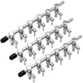 3 Pack 6 Way Aquarium Stainless Steel Air Flow Control Lever Valve with Airline Tubing Connector for Air Pumps Fish Tank Multi-Port Distributor Splitter - style: 6-Way