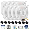 （16 Pieces） 8 Pack Replacement Filters & 8 Pack Replacement Pre-Filter Sponges for Veken 95oz/2.8L Bellflower Pet Fountain Cat Water Fountain Dog Water Dispenser
