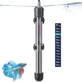 HITOP 100W Adjustable Aquarium Heater, Submersible Fish Tank Heater Thermostat with Suction Cups for 12-30Gal - size: 8.8in-100w