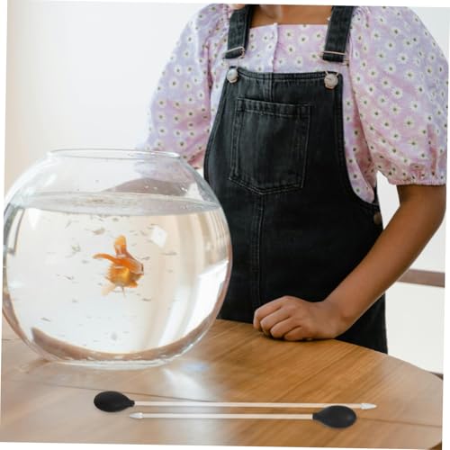 2pcs Aquarium Gravel Vacuum Fish Tank Cleaner Manual Waste Sucker Cleaning Reusable Dropper for Tank Maintenance