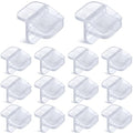 12 Pcs Aquarium Lid Clips Rimless Fish Tank Top Cover Rim Lid Support Holder Clip Clear PC Aquarium Hoods Clamps for 1/8" to 3/16" Glass