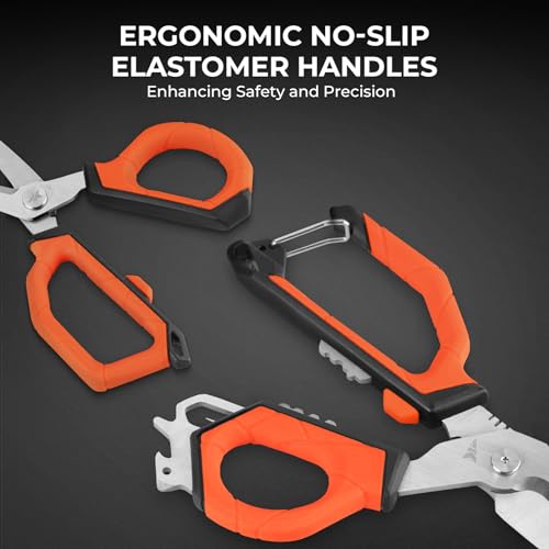 KastKing Paradox 9" & 6" Fishing Scissors - 9" Bait Shears With Sheath & Carabiner, 6" Braided Line Scissors With Stainless Steel Blades, Angler's Kit - style: E: 6" Braid Scissors & 9" Bait Shears