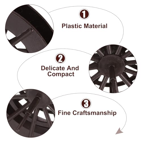 uxcell 2 Pcs Fountain Water Wheel, 5.5 Inch Desktop Fortune Statue Aquarium Wheels Decor Water Fountains Wheel Brown - color: Brown, size: 5.5 Inch