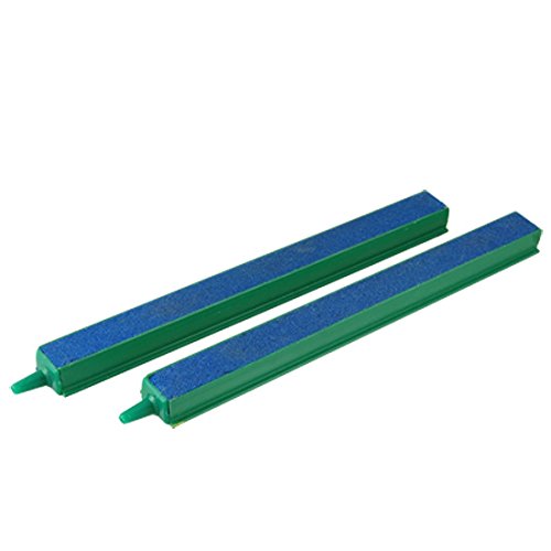 CNZ® Fish Tank Air Bubble 2-Piece Air Stone Bars Green/Blue (8-inch) - size: 8-inch