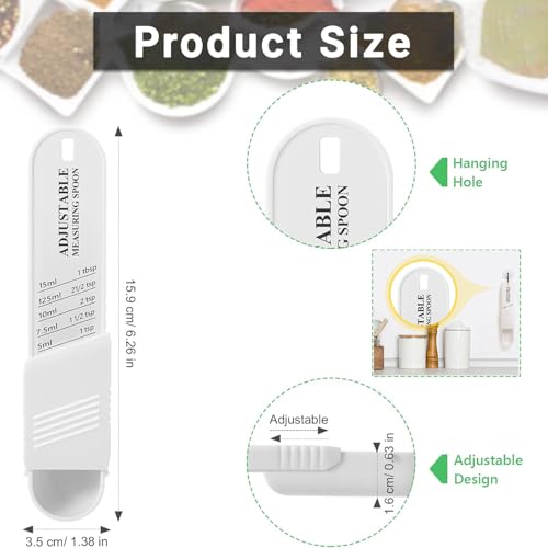 Adjustable Measuring Spoon for Dry and Liquid（White）