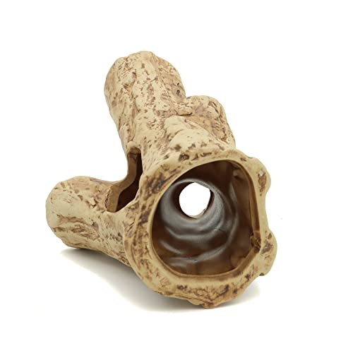 ALEGI Aquarium Cave Tree Stump Hole for Betta Fish, Shrimp, Cichlid Rock Cave Stone Betta Fish Hideout Cave Decorations (Styles 3)