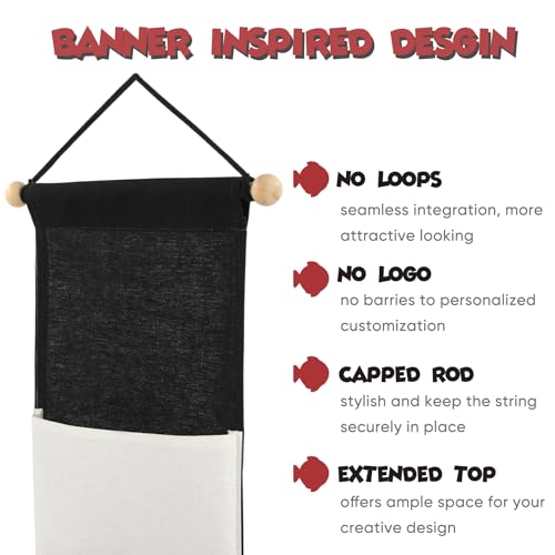 RUNROLE 8 Inch Narrow Fish Extender to Right Fit the Cabin Door - 1, 2, 3, 4 Pocket Hanging Storage Organizer, Easily Customize, 2026 & 2027 FE for Gift Exchanges and Pixie Dust, Cruise Essentials - size: 4 Pockets