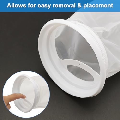 4 Pack 4 Inch Aquarium Filter Bags, Nylon Mesh Filter Socks, 200 Micron Felt Filtration, 4 Inch Ring by 10 Inch Long - size: 10''x4'' (200 Micron)