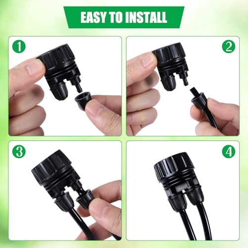 3/4'' to1/4'' Irrigation Hose Adapter, Drip Line to Faucet 3/4"Faucet Adapter to1/4" Irrigation tubing Drip Irrigation Hose Adapters, Garden Hose to 1/4 Tubing Adapter for Irrigation System - size: 2 Way Hose 3/4" to 1/2"