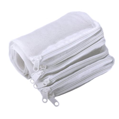 Segarty Filter Media Bags, 10PCS 11.7x7.8 Inch Aquarium Nylon Mesh Bags with Plastic Zipper, Fish Tank White Net Bags for Pellet Carbon, Bio Balls, Ceramic Rings, Ammonia Remover - color: high flow（white）, size: 11.7" x 7.8"
