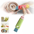 3 in 1 Cup Lid Cleaning Brush, 2024 Upgrade Crevice Cleaning Brush Set for Baby Bottle Gap Tight Spaces Cup, 3 in 1 Multifunctional Cleaning Brush Portable Cup Lid Cleaner with Brush (C3) - color: C3