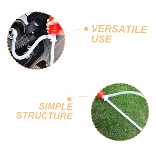 Generic 2 Pcs Manual Fuel Transfer Siphon Pump for Cars Oil Siphon Hose Kit with Water Syphon Hose Automotive Oil Changing Tool for Gasoline Barrel Pump