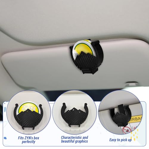 Car Visor Clip Holder for ZYN – Universal high-Temperature Resistant Sun Visor Accessory for Pouch Cans, Interior Car Accessories for Organization, Gifts for Pouch Users,Fits Most Auto (Mountain) - color: Mountain