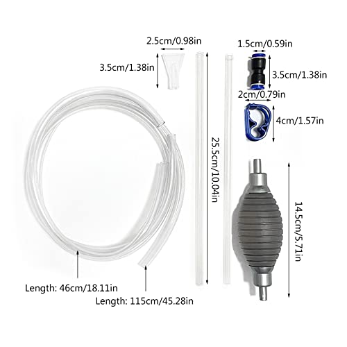 Yuly Aquarium Water Change Kit Fish for Tank Mini Siphon Gravels Vacuum Cleaner with Long Hose Small Tanks Maintenance Tool Gravel Cleaner for Aquarium