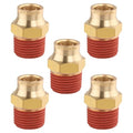 5PCS Quick Push to Connect Fittings, Brass Union Straight DOT Approved 1/2" Tube OD x 1/2" NPT Thread Air Line Adapter for Truck Trailers and Air Brake System - size: 1/2" OD x 1/2" NPT, style: Quick Push Straight-5PCS